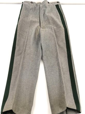Steingraue Hose mit grünen Lampassen. Ich vermute...