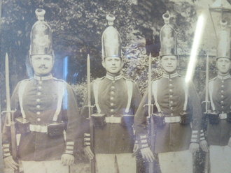 Preussen, Kaiser Alexander Garde-Grenadier-Regiment Nr. 1, gerahmtes Foto, Maße mit Rahmen 42 x 36cm