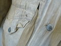 Wintertarnjacke Splittermuster, wendbar auf weiß, getragenes Stück, Reparaturstellen aus der Zeit