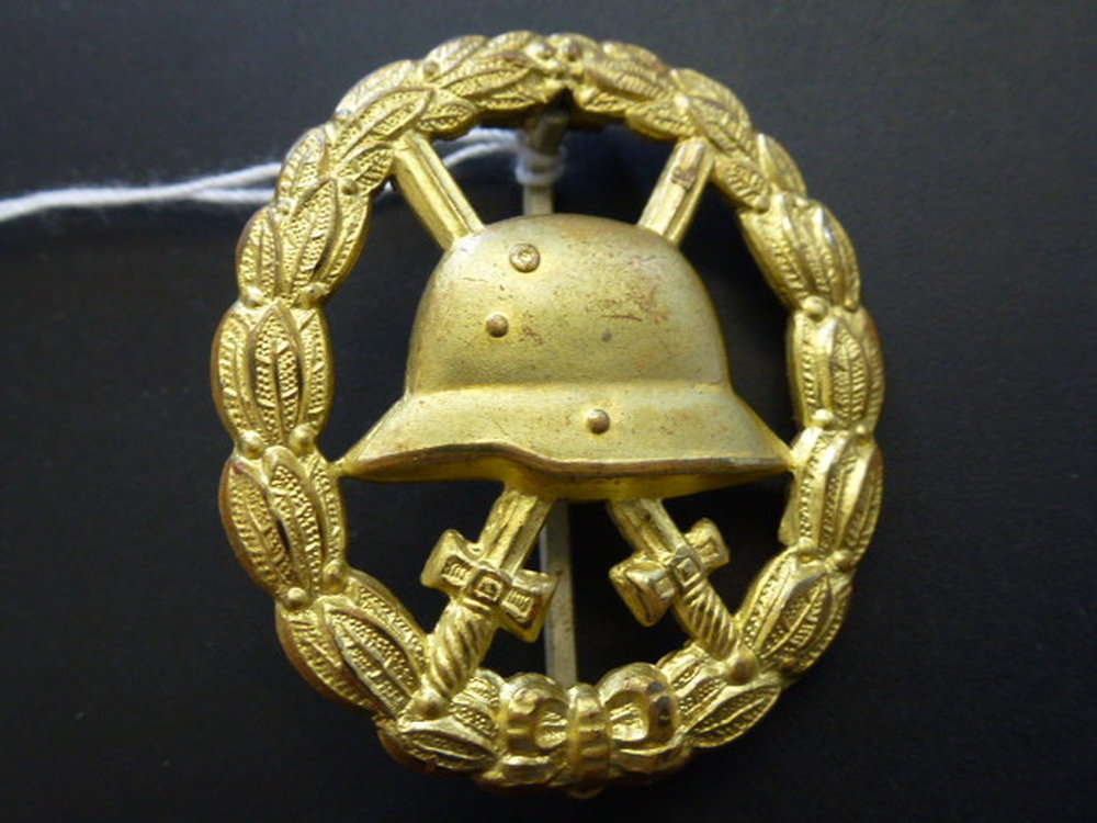 Verwundetenabzeichen in Gold 1914 Buntmetall Deutsch 1WK DR WK I Preussen