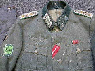 Uniform Wehrmacht Jäger, Jacke und Hose, ungereinigter Scheunenfund, garantiert Original