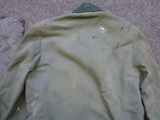 Uniform Wehrmacht Jäger, Jacke und Hose, ungereinigter Scheunenfund, garantiert Original