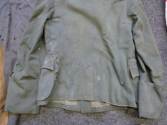 Uniform Wehrmacht Jäger, Jacke und Hose, ungereinigter Scheunenfund, garantiert Original