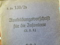 Ausbildungsvorschrift für die Infanterie Heft II Teil b, datiert 1936, 42 Seiten, gebraucht, komplett