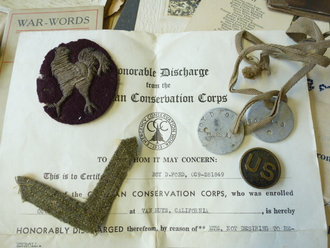 US Army WWI, soldiers grouping of personal items  from...