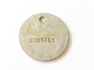 U.S. Army  WWI, dog tag, Aluminium