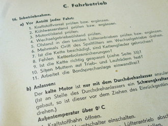 Pz Kpfw Panther, Handbuch für den Panzerfahrer vom 1.4.44. stark gebraucht, komplett, bestehend aus 2 Bänden ( Text und Bilder ) Extem selten