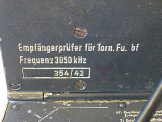 Empfängerprüfer für Torn.Fu.bf datiert 1942, Originallack, guter Zustand, Funktion nicht geprüft, selten