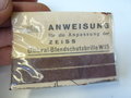 Zeiss Umbral Blendschutzbrille in Dose mit Anweisung und Umverpackung, ungebrauchtes Set mit leichtem Lagerschaden, selten