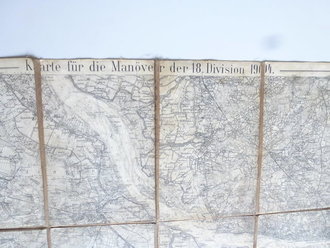 Karte für die Manöver der 18. Division 1904