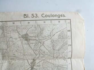 1. Weltkrieg, Militärkarte Coulonges, 1918