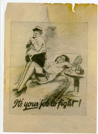 Deutsches Flugblatt American Soldiers "Its your job to fight", selten