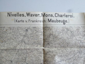1. Weltkrieg Militärkarte Frankreich, Maubeuge: Nivelles,...