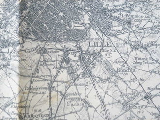 1.Weltkrieg, Militärkarte Frankreich Lille, Douai, Valenciennes, 1916