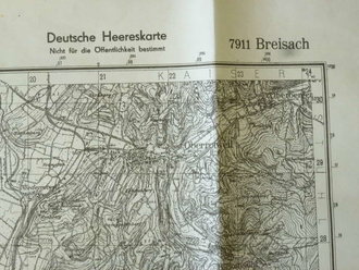 Deutsche Heereskarte Breisach, II. WK, datiert 1944