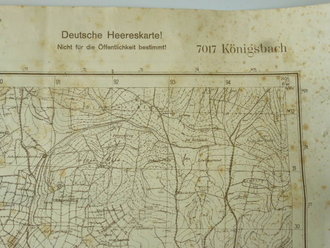 2. Weltkrieg, Deutsche Heereskarte Königsbach, datiert...