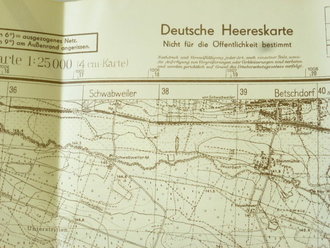 Deutsche Heereskarte Sufflenheim, datiert 1945,...