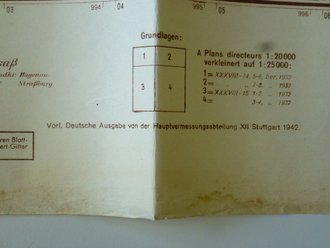 Deutsche Heereskarte Brumat, datiert 1944