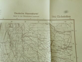 Deutsche Heereskarte Eichstetten, datiert 1944