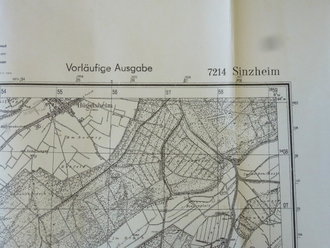 Deutsche Heereskarte Sinzheim, datiert 1942