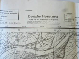 Deutsche Heereskarte Sinzheim, datiert 1942