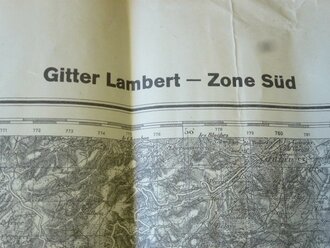 Sonderausgabe Militärkarte Valence, Gitter Lambert - Zone Süd, datiert 1936