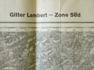 Sonderausgabe Karte Valence, Gitter Lambert - Zone Süd, datiert 1936