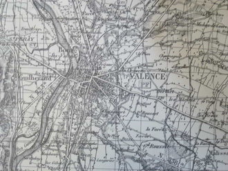 Sonderausgabe Karte Valence, Gitter Lambert - Zone Süd, datiert 1936