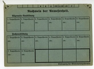 Reichsluftschutzbund Bescheinigung zur Sanitätstrupp...