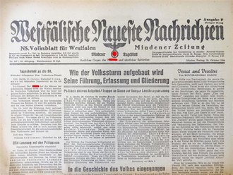 Mindener Zeitung vom 20.10.44, guter Zustand