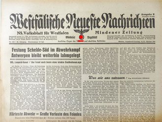 Mindener Zeitung vom 14/15.10.44