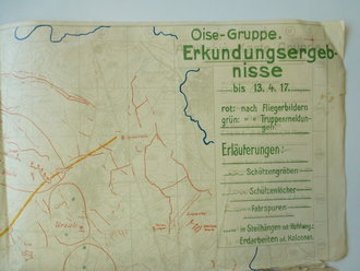 1.Weltkrieg, Militärkarte Oise Gruppe...