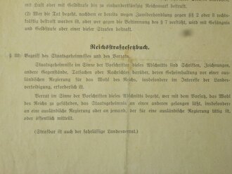 Luftschutz, Polizeiliche Verfügung, Danzig,  datiert 1940