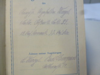 1.Weltkrieg, Ekaha Kriegs Notitzbuch, datiert 1916