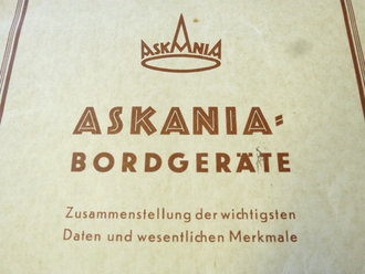 Askania-Bordgeräte, datiert 1937/38, 40 Seiten