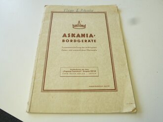 Askania-Bordgeräte, datiert 1937/38, 40 Seiten
