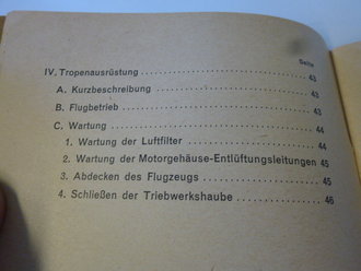 Messerschmitt BF 109 G-2 Bedienungsvorschrift vom Juli 1942. DIN A5, komplett, sehr guter Zustand, selten