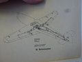 Messerschmitt BF 109 G-2 Bedienungsvorschrift vom Juli 1942. DIN A5, komplett, sehr guter Zustand, selten