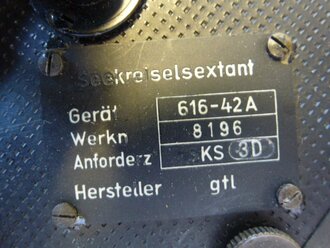 Seekreiselsextant SKS3D, Hersteller gtl ( Plath ) im Kasten. Optisch einwandfrei, Funktion nicht geprüft. Sehr selten