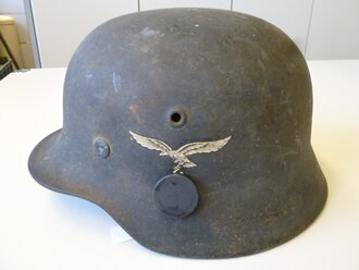 Luftwaffe, Stahlhelm M40 , unberührtes Stück in...