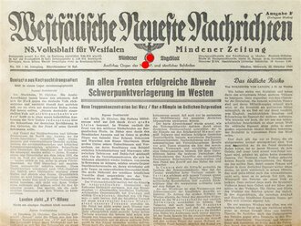 Mindener Zeitung vom 25.10.44