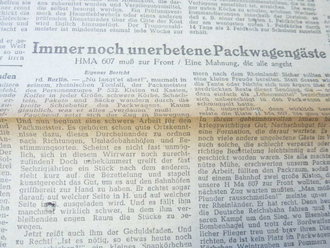 Mindener Zeitung vom 11.10.44, Interessantes Stück Zeitgeschichte