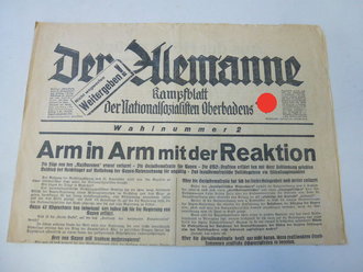 Der Alemanne - Kampfblatt der Nationalsozialisten...