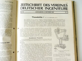 Zeitschrift des Vereins Deutscher Ingenieure, Jahrgang 1938 2.Teil, gebunden, 832 Seiten, hochinteressant