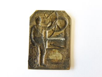 Metallabzeichen 70. Wiegenfest der freiwilligen Feuerwehr Innsbruck/ 55. Gründungsfest der Feuerw. Land.verb., datiert 1927