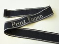 Waffen-SS Ärmelband für Mannschaften der 7. SS-Freiwilligen-Gebirgs-Division "Prinz Eugen" RZM-maschinengestickte Ausführung. Volle Länge 49 cm mit umgenähten Enden