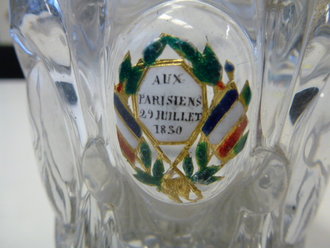 Frankreich , schweres Glas datiert 1830, Höhe 10cm
