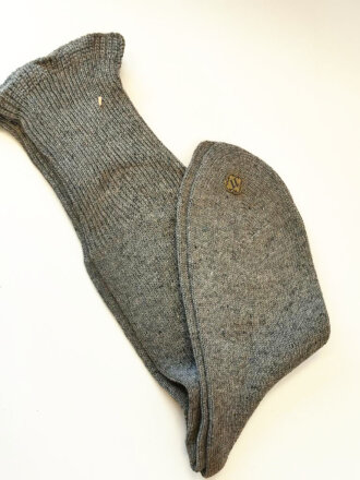 Paar Feldgraue Wollsocken Grösse 11