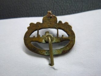 1.Weltkrieg, Miniatur U-Boot Kriegsabzeichen, Breite 16mm. Selten