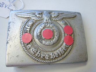 Koppelschloss Waffen SS, Aluminiumstück, getragen